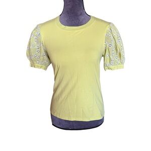 5 a 7‎ Eyelet Puff Sleeve Top Size S